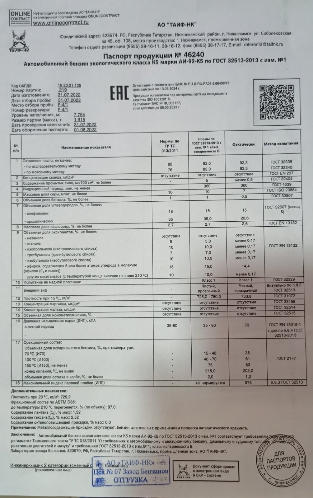 Таиф-НК бензин - Страница 3 - Топливо и АЗС - Форум oil-club.ru - Выбор  моторных масел, трансмиссионных жидкостей, антифризов, топлива, смазок.  Форум экспертов и любителей.