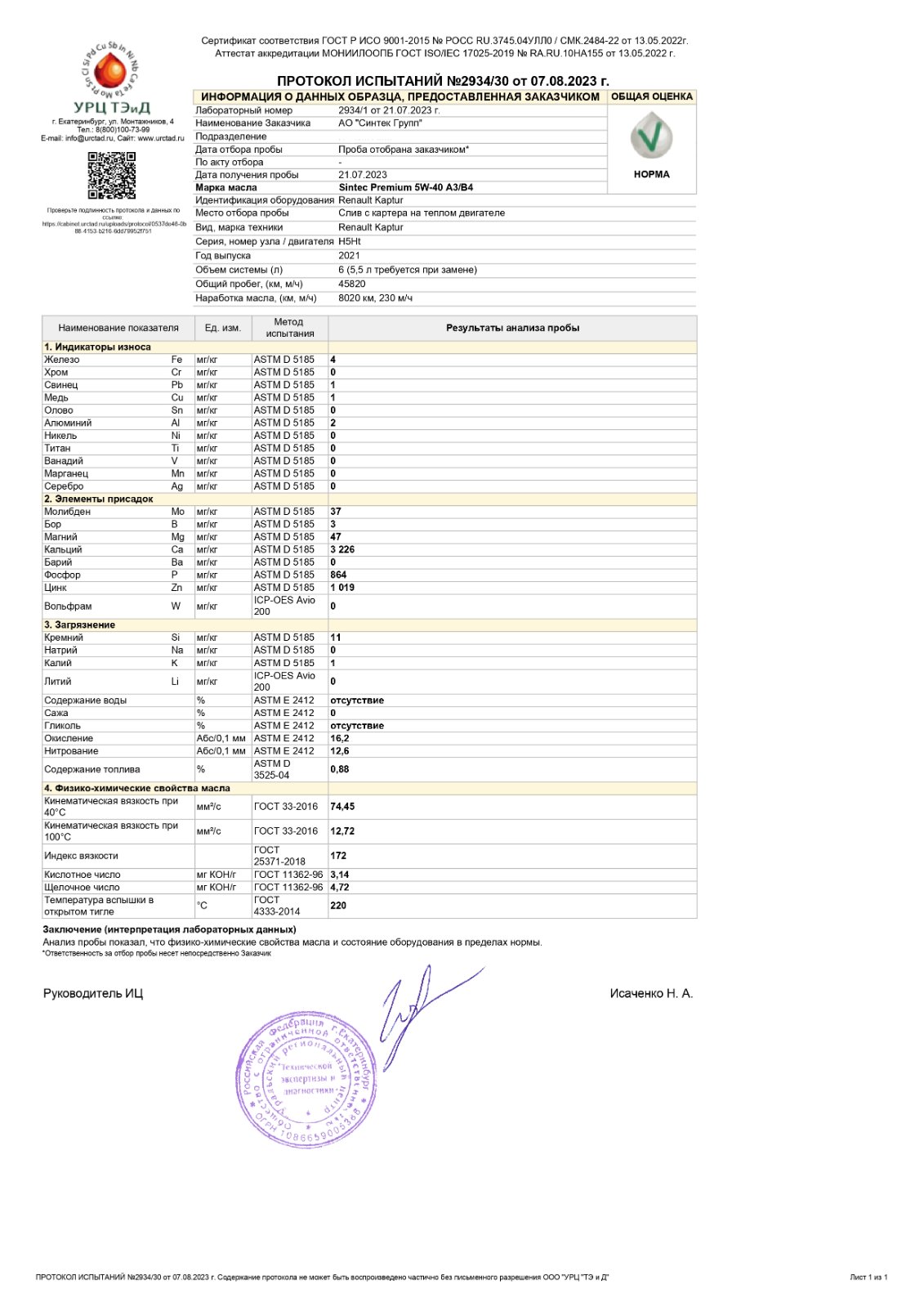 ZIC Zero 20 0W-20 отработка на Renault Kaptur после 6537 км - Страница 2 -  Лабораторные анализы отработок - Бензиновые двигатели - Форум oil-club.ru -  Выбор моторных масел, трансмиссионных жидкостей, антифризов, топлива,  смазок. Форум экспертов и ...